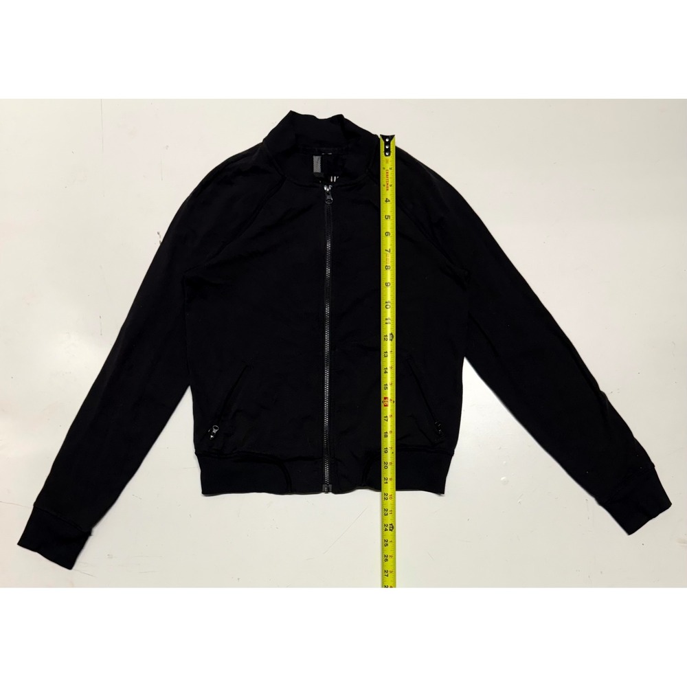 Lululemon Black Full Zip Bomber Athletic Training Jacket Size 8 LW4A76S